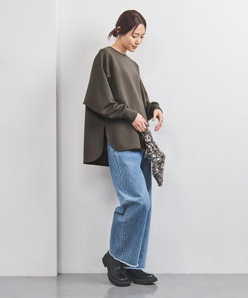 UNITED ARROWS SPONGY ドルマンスリーブカットソー　ブラック SPONGY ドルマンスリーブ カットソー