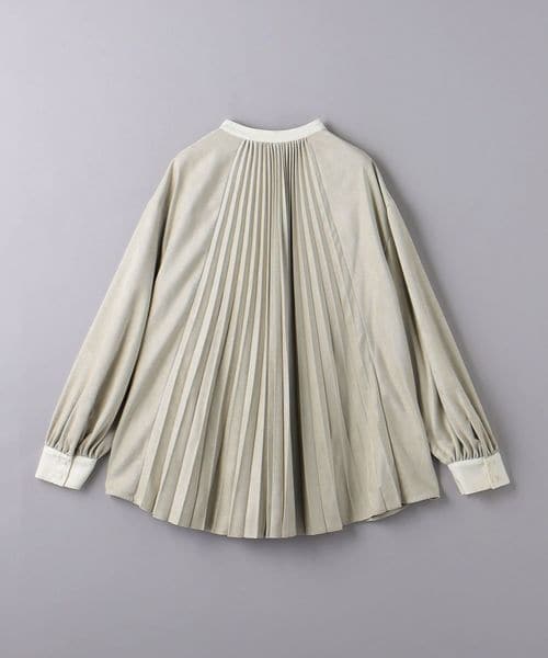極美品✨ユナイテッドアローズ スエードライク バックプリーツブラウス 1500024F1837_m1_a023.jpg