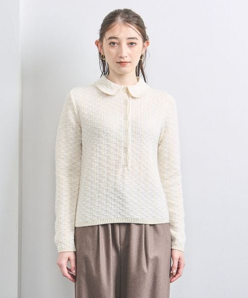 ユナイテッドアローズ ドット ジャカード ポロ ニット ドット ジャカード ポロ ニット