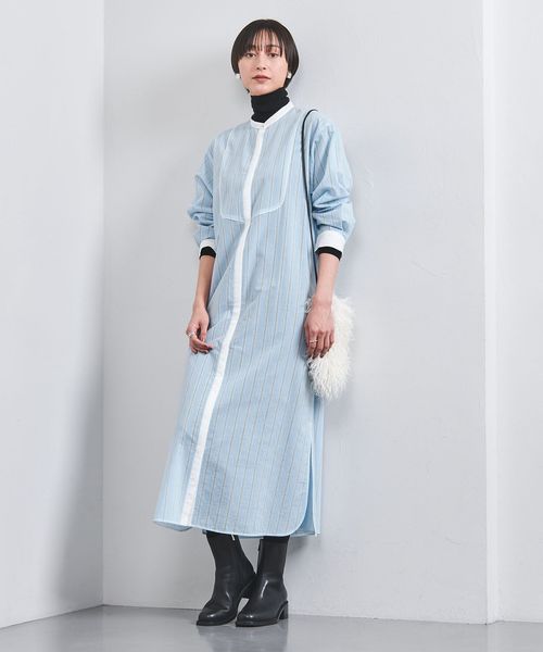 UNITED ARROWS/ストライプ ロングシャツ ワンピース/ワンピース