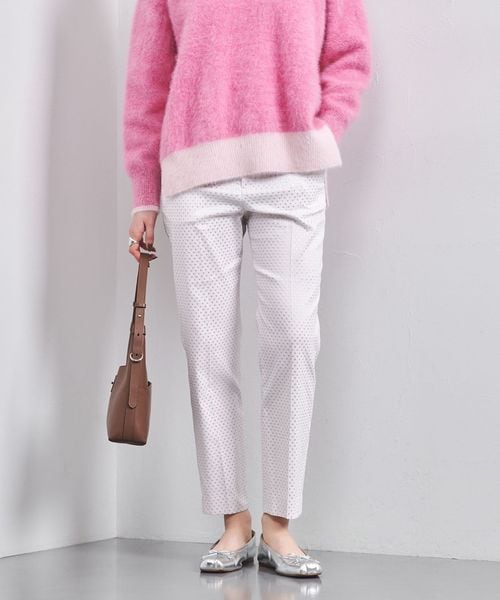 UNITED ARROWS/ドット ラメ ジャガード スリム パンツ/スラックス