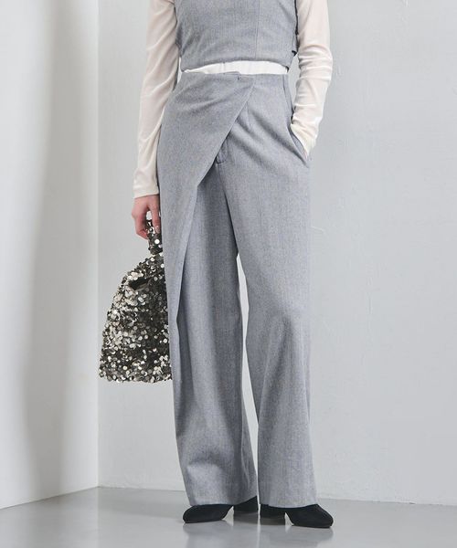 UNITED ARROWS/ヘリンボーン アシンメトリー パンツ/その他パンツ