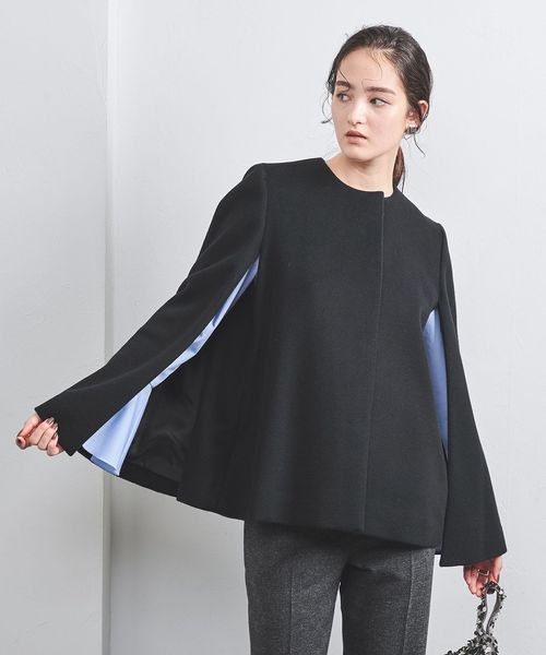 united arrows ショートケープコート ベージュ ショート ケープコート