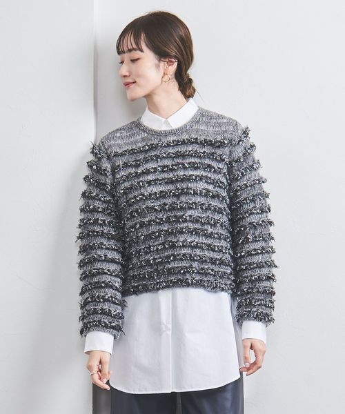 UNITED ARROWS/ミックス シアーループ ニット/ニット / セーター