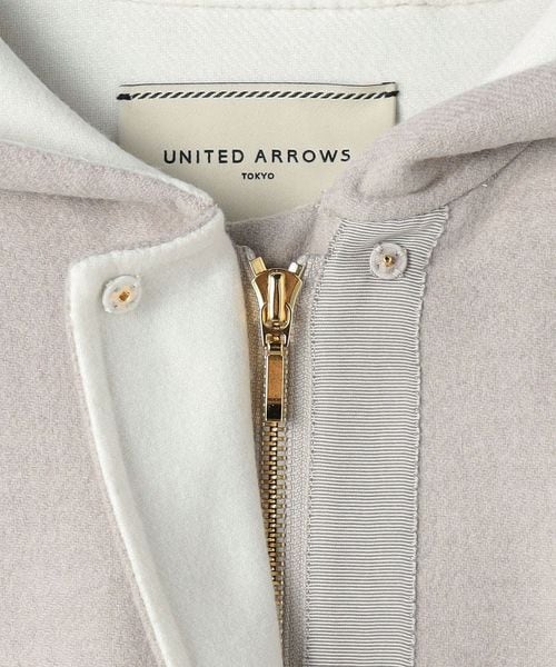 あさUNITED ARROWS メルトン　フード コート ブラウン　M あさUNITED ARROWS メルトン フード コート ブラウン M コート