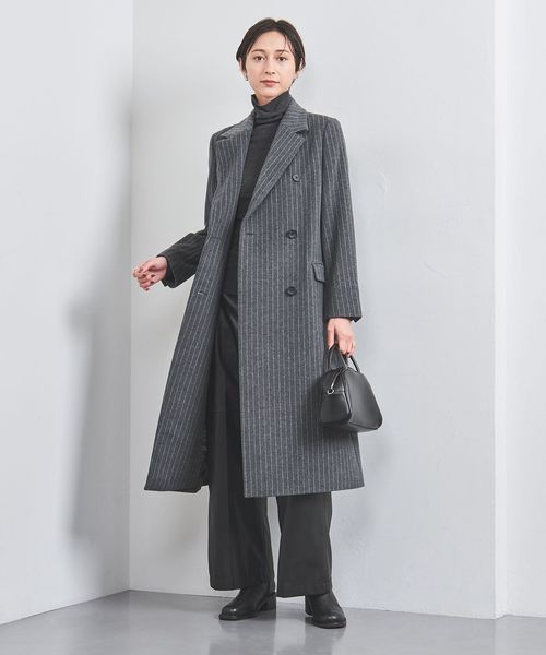 UNITED ARROWS/ダブルブレスト テーラード コート/チェスターコート