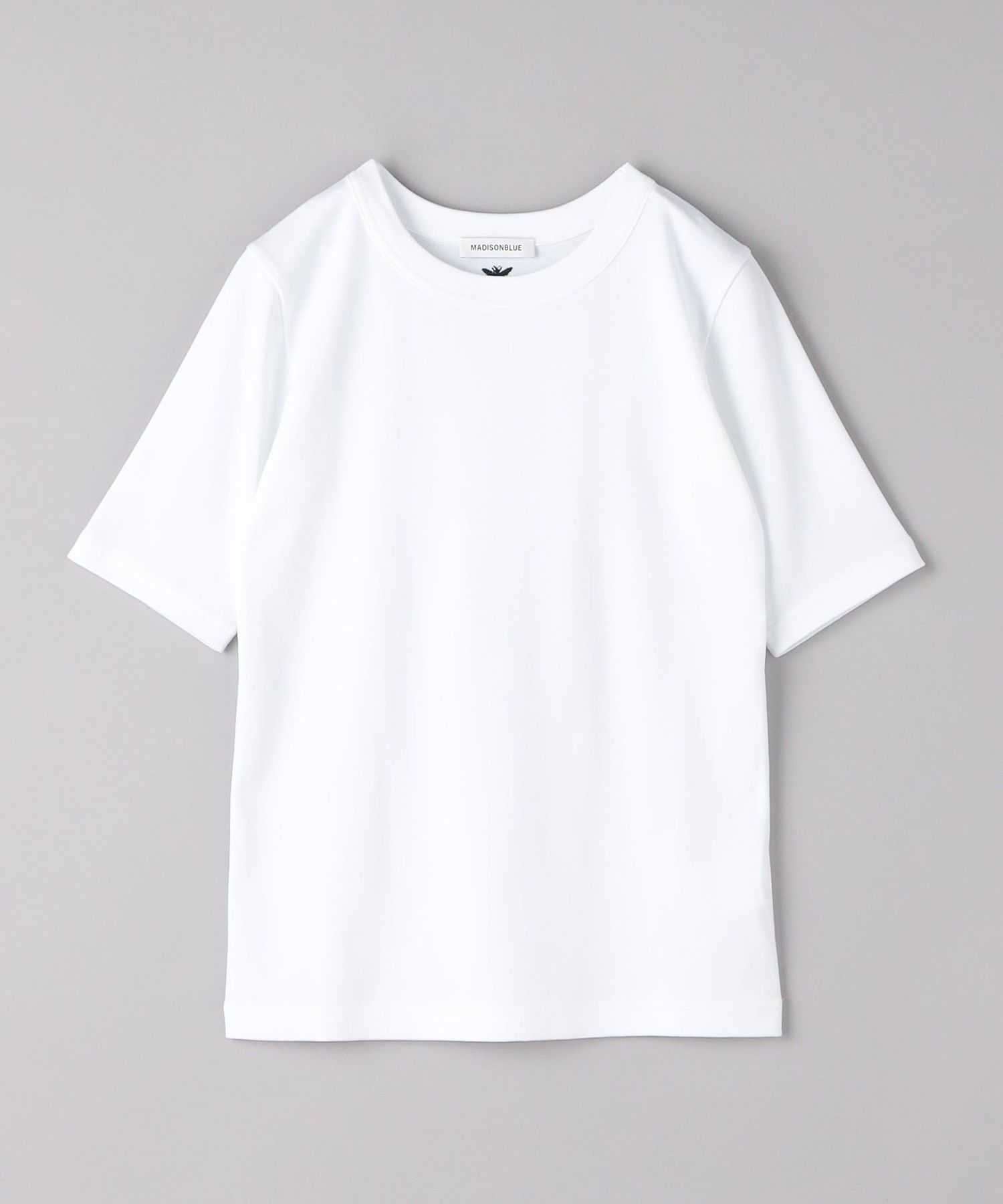 MADISONBLUE＞クルーネック 5分袖 Tシャツ