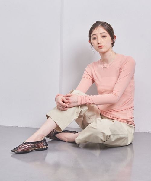 オーラリー　AURALEE 綿100% ホワイト　長袖Tシャツ ロンT 3サイズ 1500024S0339_m1_a026.jpg