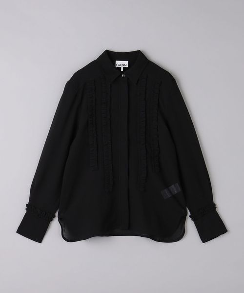 GANNI＞ラッフル シャツ