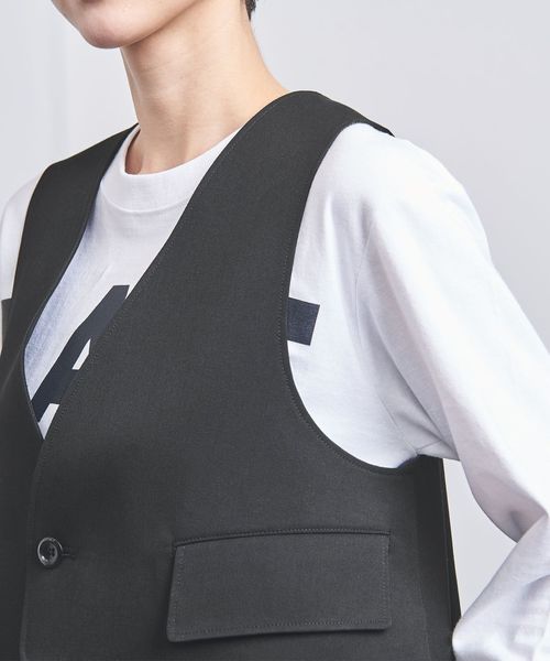 UNITED ARROWS ボア ブラックジレ