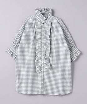 ＜dahl’ia＞チェック フリル ショートスリーブ シャツ dahl'ia＞チェック フリル ショートスリーブ シャツ