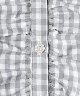 ダリア　チェックフリルショートスリーブシャツ dahl'ia（ダリア）＞チェック フリル ショートスリーブ シャツ