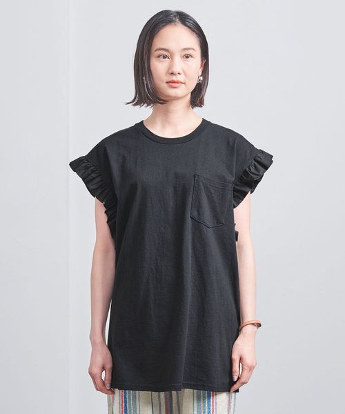 dahl’ia フリルスリーブ Tシャツ　united arrows dahl'ia＞フリルスリーブ Tシャツ