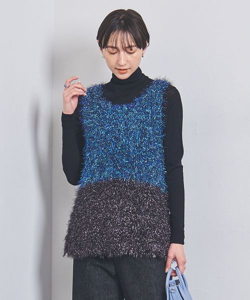 UNITED ARROWS/メタリック シャギー ニットベスト/ニット / セーター