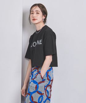 SLOANE ブラック クロップドTシャツ SLOANE＞ロゴ クロップド Tシャツ