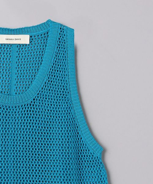 SAYAKA DAVIS エンブロイダリータンク CITYSHOP 美品 SAYAKA DAVIS＞メッシュ タンクトップ