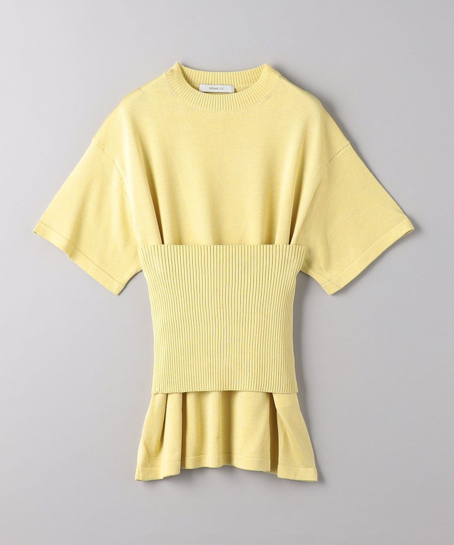 DOMELLE＞ビスチェ付き ショートスリーブ ニット 