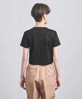 HYKE＞クロップド ショート Tシャツ