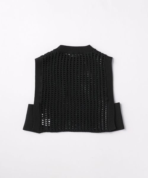 Mal. rerere シャギーノースリーブニット ブラック Mal. rerere シャギーノースリーブニット ブラック