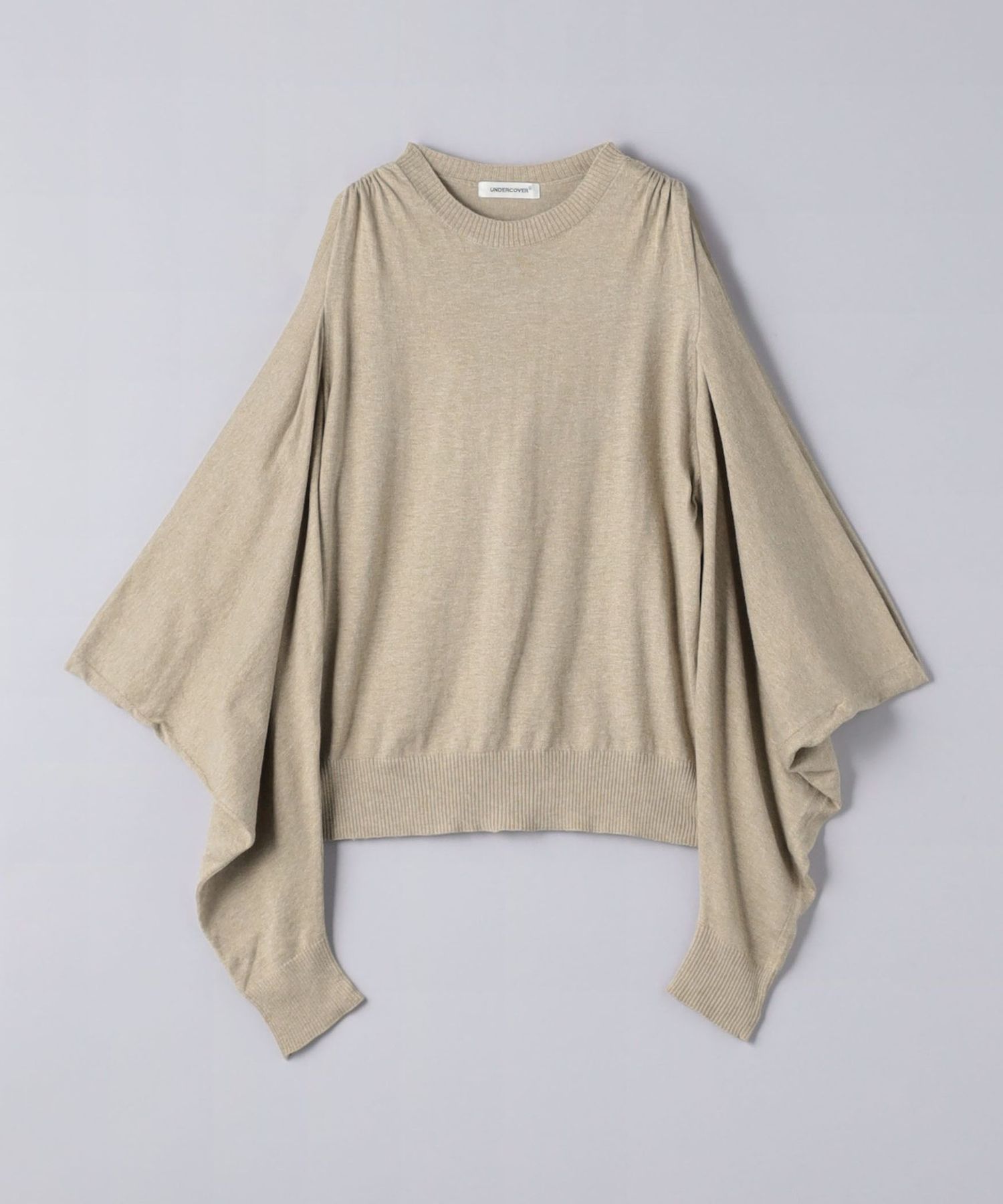 UNDERCOVER＞オープンショルダー ドロップスリーブ ニット