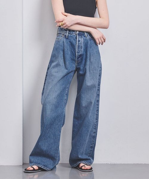美品 HYKE DENIM WIDE LEG JEANS サイズ2 HYKE DENIM WIDE LEG JEANS サイズ:2