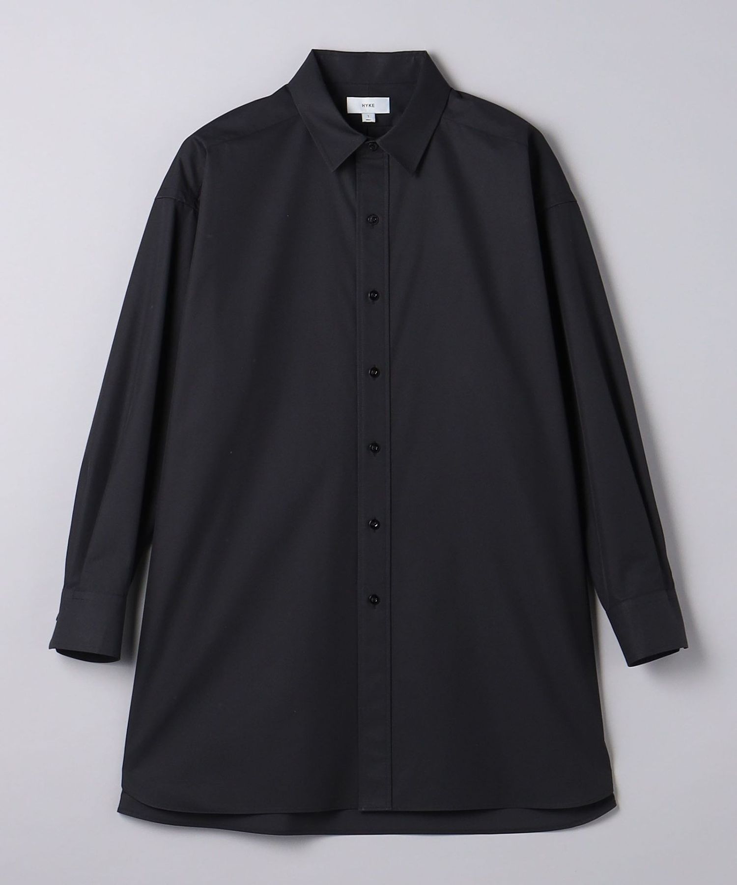HYKE シャツ HYKE SS 2026 】 T/W VOILE CROPPED SHIRT Color : BLACK , BEIGE