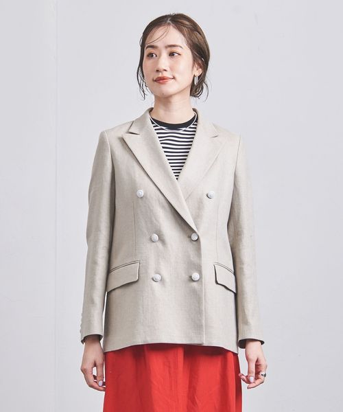 ユナイテッドアローズ　ダブルブレザージャケット　リネン　定価¥36,300 中古・古着通販】UNITED ARROWS (ユナイテッドアローズ) ダブル