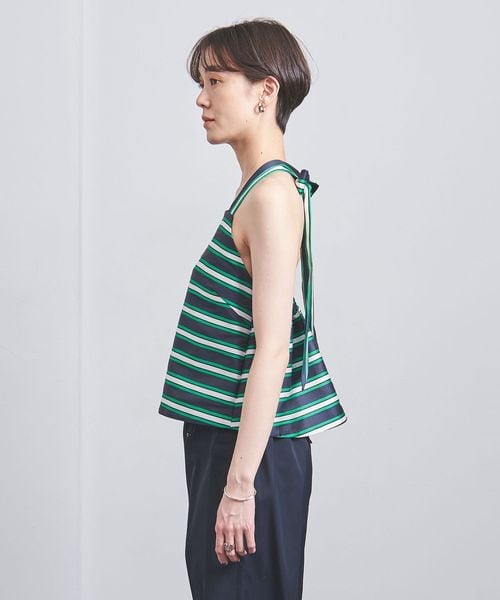 ✨試着のみ✨ユナイテッドアローズ　モールボーダーキャミソール ブラウス　黒　38 UNITED ARROWS（ユナイテッドアローズ）の「モールボーダー