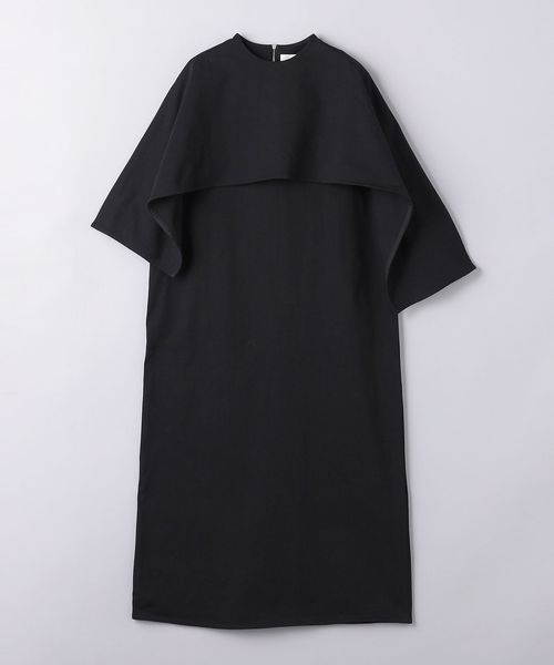 ジルサンダー☆ケープデザイン ロングワンピース JIL SANDER>ケープ風 ワンピース