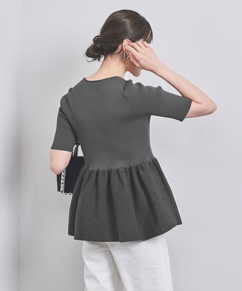 ⭐︎未使用新品⭐︎UNITED ARROWSペプラムショートスリーブニット ペプラム ショートスリーブ ニット