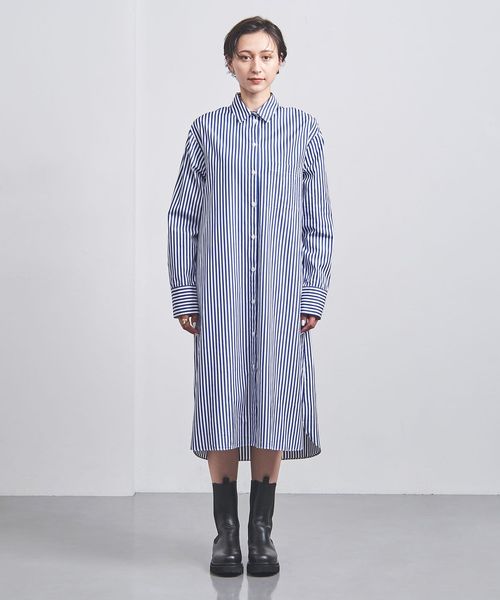 ユナイテッドアローズ ストライプ ロングワンピース UNITED ARROWS - ユナイテッドアローズ ストライプワンピースの