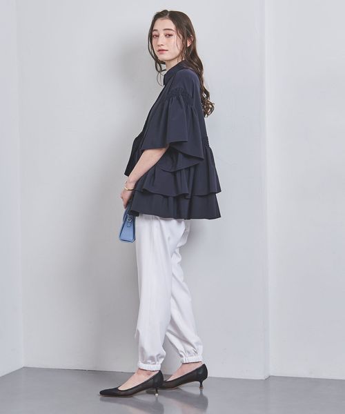 UNITED ARROWS（ユナイテッドアローズ）の「イレギュラー シャーリング 六分袖 ブラウス チェック（シャツ/ブラウス）」 - WEAR