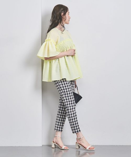 ユナイテッドアローズ エアリージャカード シャーリング フレア