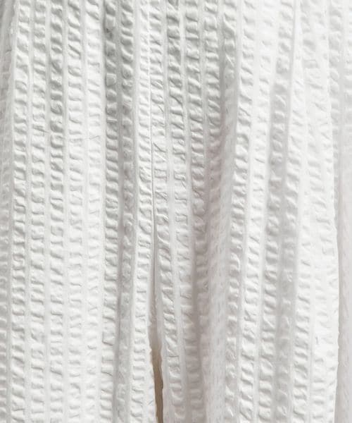 ワッフル クロップド パンツ WHITE