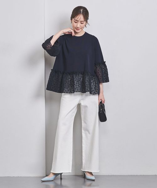 店舗限定 UNITED ARROWS フラワージャガード ノースリーブニット フラワー ジャカード ノースリーブニット