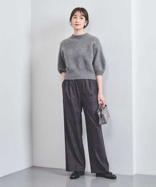UNITED ARROWSフォックスカシミヤ ハーフスリーブ ニット　ベージュ UNITED ARROWS（ユナイテッドアローズ）の「フォックスカシミヤ