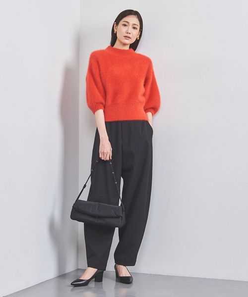 UNITED ARROWSフォックスカシミヤ ハーフスリーブ ニット　ベージュ UNITED ARROWS（ユナイテッドアローズ）の「フォックスカシミヤ