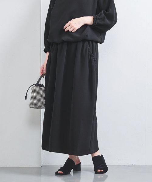 COMFY ギャザーポケット ロングスカート