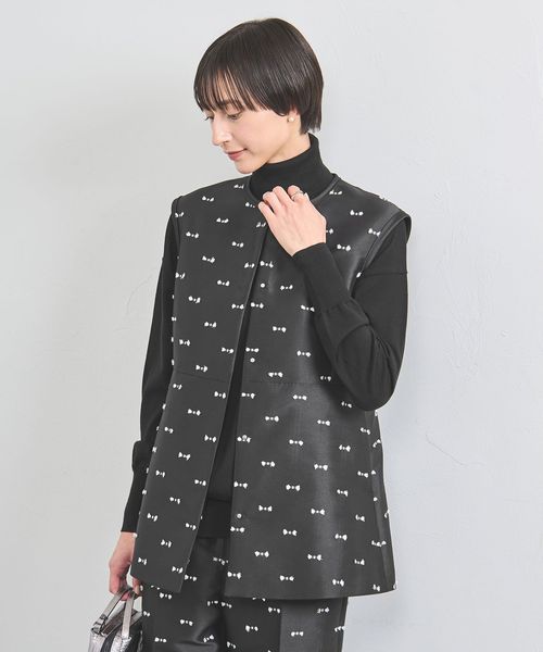 UNITED ARROWS ヘアリー カットジャガード ベスト FREE ユナイテッドアローズ ヘアリーカットジャガードベスト ホワイト