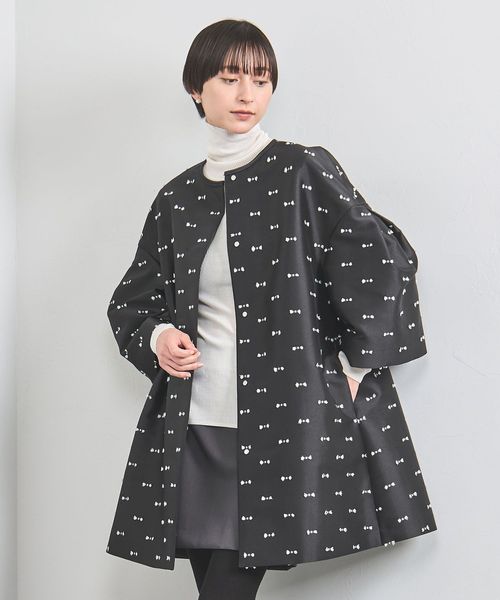 しーちゃん　ユナイテッドアローズ　 リボンカットジャガードコートジャケット 1500024Y0192_m1_a008.jpg