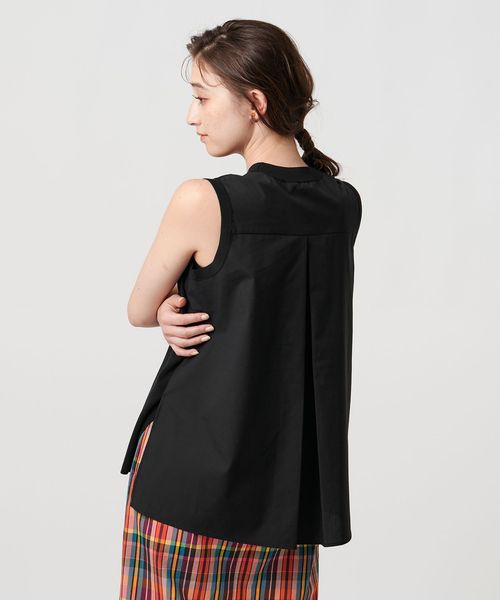 UNITED ARROWS/シャツコンビノースリーブニット ―ウォッシャブル―/ニット / セーター