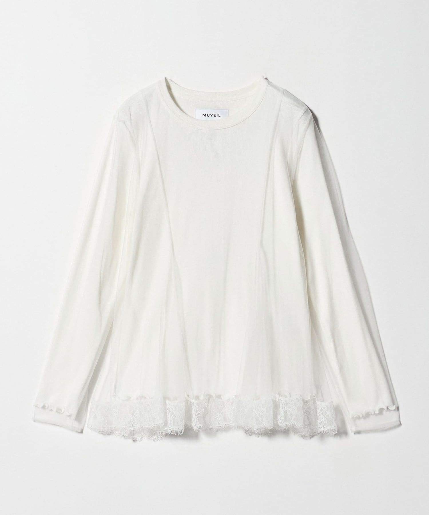 MUVEIL＞シアー レイヤード トップス