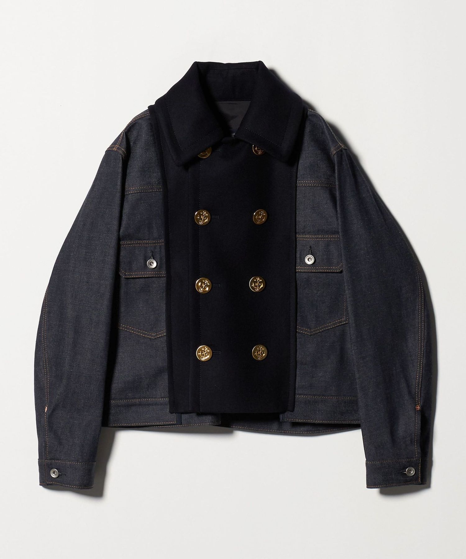 サカイ デニムジャケット ドッキング SCM-0022 sacai 美品】サカイ デニムジャケット ドッキング SCM-0022 sacai