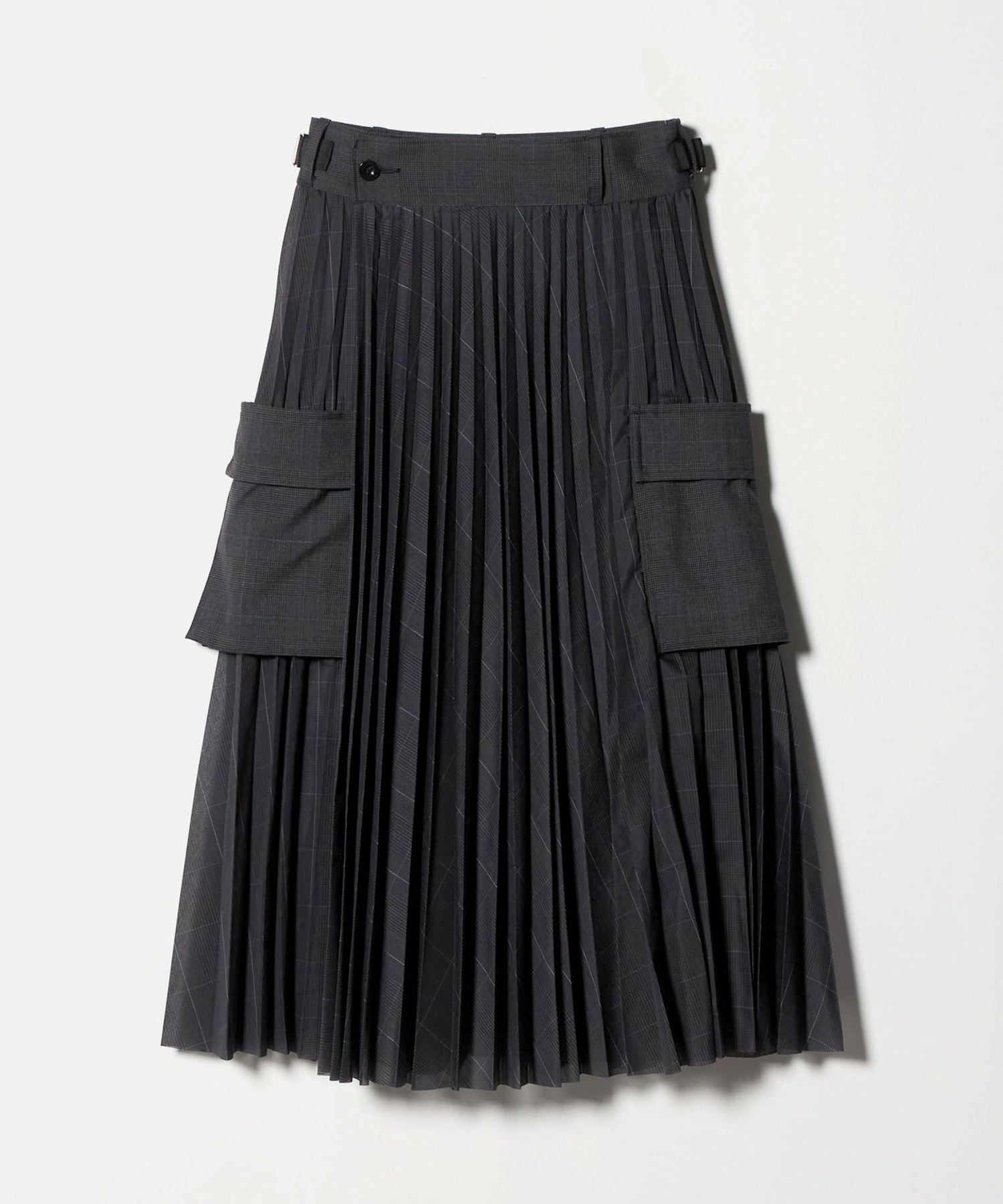sacai＞チェック プリーツ スカート