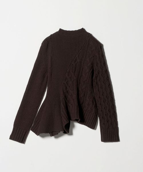 sacai ニット　2019 19aw 2019 sacai ドッキング ニット プルオーバー サイズ 3