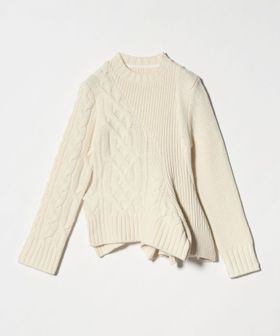 sacai/＜sacai＞ケーブル アシンメトリー ニット プルオーバー/ニット / セーター