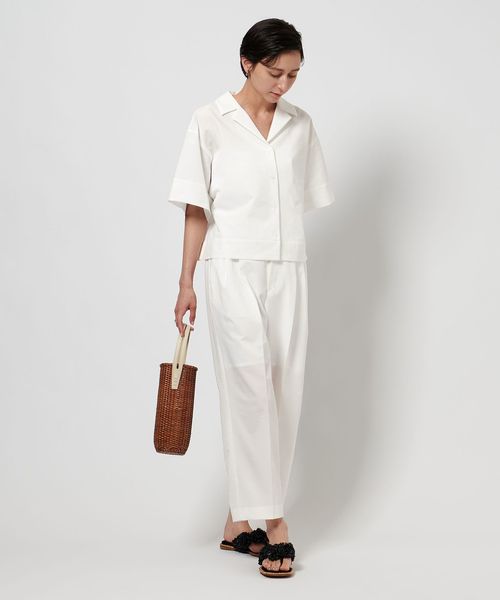 UNITED ARROWS テーパードパンツ　オフホワイト　34 美品 size SHORT/TALLあり］オルマイ LI/MIX テーパード パンツ