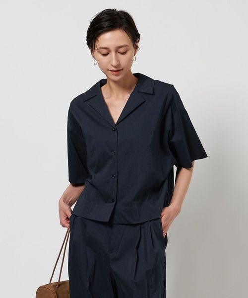 UNITED ARROWS/エアリー オープンカラー 五分袖 シャツ/シャツ / ブラウス