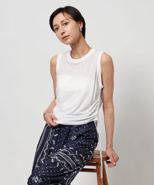 UNITED ARROWS/サイドシャーリング ノースリーブカットソー/Tシャツ / カットソー