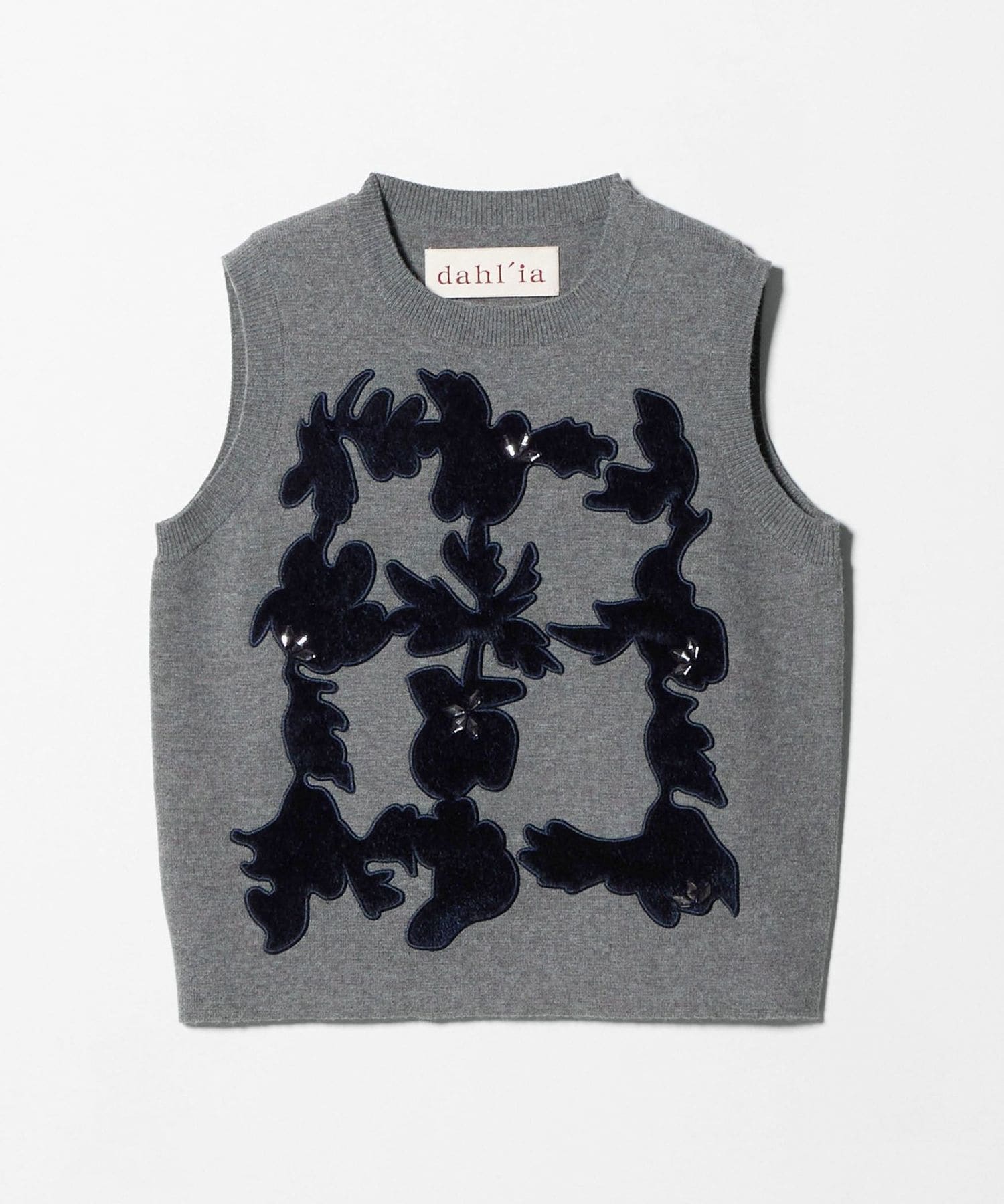 dahl'ia＞エンブロイダリー パッチ ベスト